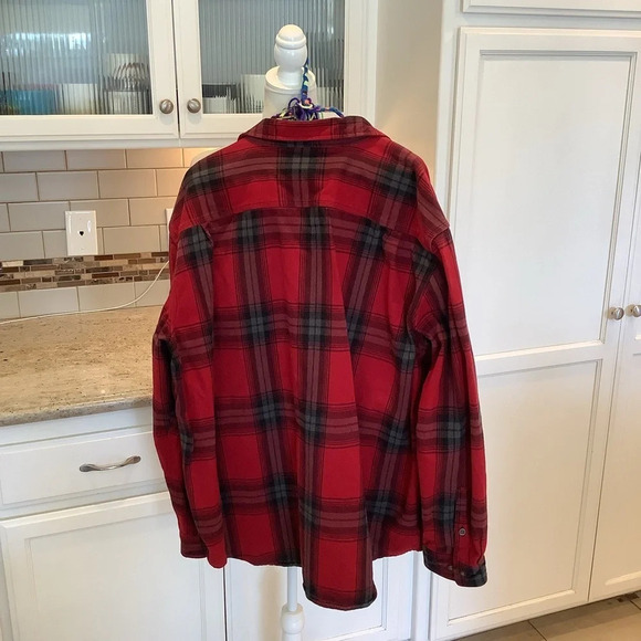 Men’s Carhartt Red Plaid Flannel Shirt Size 3XL Original Fit - Picture 4 of 7